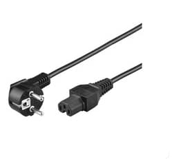 MicroConnect PowerCord - Strømkabel - IEC 60320 C15 til power CEE 7/7 (hann) - 2 m - 90°-kontakt - svart