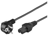 MicroConnect PowerCord - Strømkabel - IEC 60320 C15 til power CEE 7/7 (hann) - 2 m - 90°-kontakt - svart