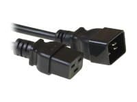 MicroConnect - Strømforlengelseskabel - IEC 60320 C19 til IEC 60320 C20 - 5 m - svart