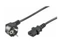 Miniatyrbilde 3 av 5: MicroConnect - Strømkabel - power IEC 60320 C13 til power CEE 7/7 (hann) - 3 m - 90°-kontakt - svart