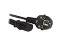 Miniatyrbilde 1 av 5: MicroConnect - Strømkabel - power IEC 60320 C13 til power CEE 7/7 (hann) - 3 m - 90°-kontakt - svart