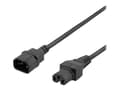 Miniatyrbilde 1 av 5: DELTACO - Strømforlengelseskabel - IEC 60320 C15 rett til IEC 60320 C14 rett - 250 V - 10 A - 50 cm - svart