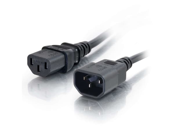 C2G Computer Power Cord Extension - Strømforlengelseskabel - power IEC 60320 C13 til IEC 60320 C14 - AC 250 V - 2 m