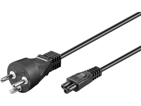 MicroConnect - Strømkabel - type K (hann) til IEC 60320 C5 - AC 250 V - 2.5 A - 50 cm - svart