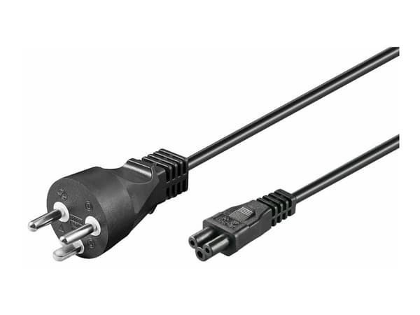 MicroConnect - Strømkabel - type K (hann) til IEC 60320 C5 - AC 250 V - 2.5 A - 50 cm - svart
