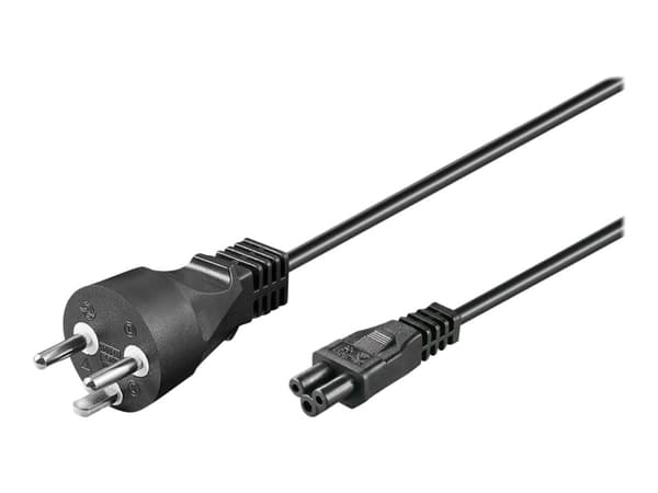 MicroConnect - Strømkabel - type K (hann) til IEC 60320 C5 - AC 250 V - 2.5 A - 50 cm - svart
