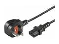 Miniatyrbilde 3 av 5: MicroConnect - Strømkabel - BS 1363 til power IEC 60320 C13 - 3 m - Storbritannia