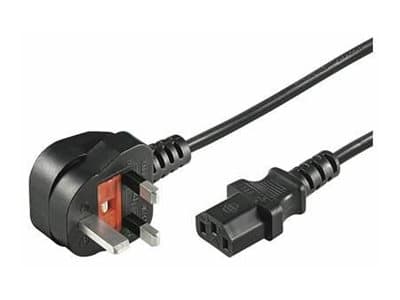 MicroConnect - Strømkabel - BS 1363 til power IEC 60320 C13 - 3 m - Storbritannia