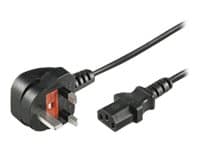 MicroConnect - Strømkabel - BS 1363 til power IEC 60320 C13 - 3 m - Storbritannia