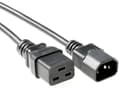 Miniatyrbilde 3 av 4: MicroConnect - Strømforlengelseskabel - IEC 60320 C19 til IEC 60320 C14 - AC 250 V - 10 A - 5 m - svart