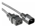 Miniatyrbilde 2 av 4: MicroConnect - Strømforlengelseskabel - IEC 60320 C19 til IEC 60320 C14 - AC 250 V - 10 A - 5 m - svart