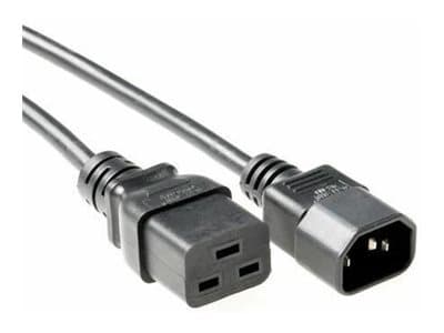 MicroConnect - Strømforlengelseskabel - IEC 60320 C19 til IEC 60320 C14 - AC 250 V - 10 A - 5 m - svart