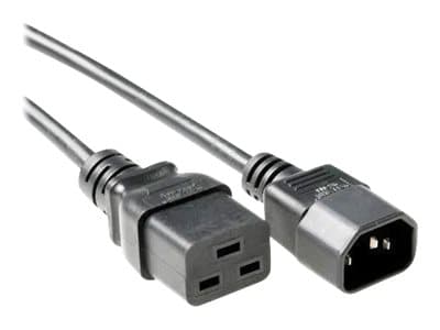 MicroConnect - Strømforlengelseskabel - IEC 60320 C19 til IEC 60320 C14 - AC 250 V - 10 A - 5 m - svart