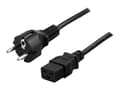 Miniatyrbilde 1 av 5: DELTACO DEL-111T - Strømkabel - power CEE 7/7 (hann) rett til IEC 60320 C19 rett - AC 250 V - 16 A - 5 m - svart