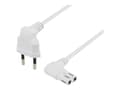 Miniatyrbild 3 av 5: DELTACO - Strömkabel - Eurokontakt (hane) vinklad till power IEC 60320 C7 vinklad - AC 250 V - 2.5 A - 50 cm - vit