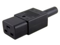 MicroConnect - Strømkontakt - IEC 60320 C19 - svart