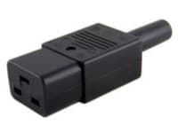 MicroConnect - Strømkontakt - IEC 60320 C19 - svart