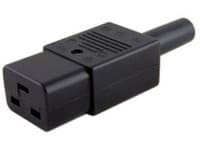 MicroConnect - Strømkontakt - IEC 60320 C19 - svart