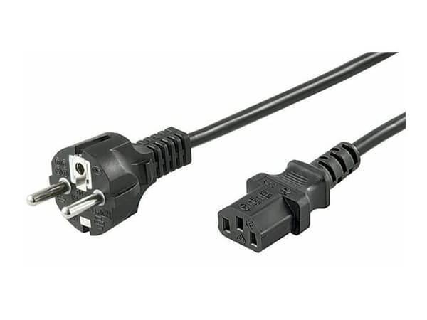 MicroConnect - Strømkabel - power CEE 7/7 (hann) til power IEC 60320 C13 - AC 250 V - 10 A - 1 m - svart