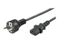 Miniatyrbilde 1 av 4: MicroConnect - Strømkabel - power CEE 7/7 (hann) til power IEC 60320 C13 - AC 250 V - 10 A - 1 m - svart