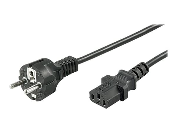 MicroConnect - Strømkabel - power CEE 7/7 (hann) til power IEC 60320 C13 - AC 250 V - 10 A - 1 m - svart