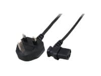 MicroConnect - Strømkabel - IEC 60320 C13 til BS 1363 (han) - 2 m - 90° stikforbindelse - Yhdistynyt kuningaskunta