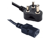 MicroConnect - Strømkabel - BS 546 (hann) vinklet til power IEC 60320 C13 - 250 V - 6 A - 1.8 m - svart - India