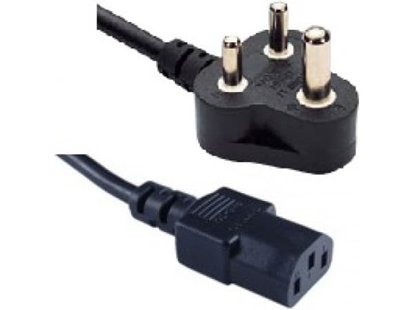 MicroConnect - Strømkabel - BS 546 (hann) vinklet til power IEC 60320 C13 - 250 V - 6 A - 1.8 m - svart - India