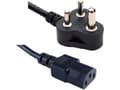 Miniatyrbilde 5 av 5: MicroConnect - Strømkabel - BS 546 (hann) vinklet til power IEC 60320 C13 - 250 V - 6 A - 1.8 m - svart - India
