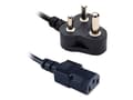 Miniatyrbilde 1 av 5: MicroConnect - Strømkabel - BS 546 (hann) vinklet til power IEC 60320 C13 - 250 V - 6 A - 1.8 m - svart - India