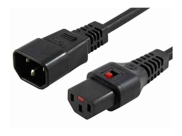 MicroConnect - Jatkojohto virralle - IEC 60320 C14 - IEC 60320 C13 - 1 m - musta