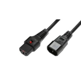 MicroConnect - Jatkojohto virralle - IEC 60320 C14 - IEC 60320 C13 - 1 m - musta