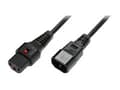 Pikkukuva 1 / 5: MicroConnect - Jatkojohto virralle - IEC 60320 C14 - IEC 60320 C13 - 1 m - musta