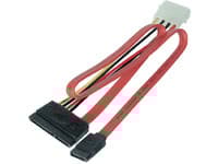 MicroConnect - SATA-kabel - SATA-kombination (hona) till 4 pin intern effekt, SATA