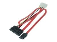 MicroConnect - SATA-kabel - SATA-kombination (hona) till 4 pin intern effekt, SATA