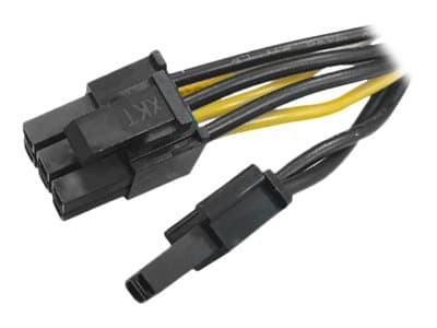 Akasa - Strømadapter - 4-pin intern strøm (hann) til 8-pins PCIe-strøm (6+2) (hunn) - 15 cm