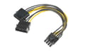 Miniatyrbilde 4 av 5: Akasa - Strømadapter - 4-pin intern strøm (hann) til 8-pins PCIe-strøm (6+2) (hunn) - 15 cm