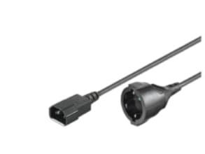 MicroConnect PowerCord - Strømkabel - IEC 60320 C14 til power CEE 7/7 (hunn) - AC 250 V - 1.5 m - svart