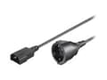 Miniatyrbilde 1 av 5: MicroConnect PowerCord - Strømkabel - IEC 60320 C14 til power CEE 7/7 (hunn) - AC 250 V - 1.5 m - svart