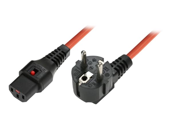 MicroConnect - Virtajohto - IEC 60320 C13 lukittava pää CEE 7/7:ään - 3 m - oranssi