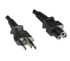 MicroConnect - Strømkabel - IEC 60320 C5 til NBR 14136 (hann) - 1.8 m - svart - Brasil