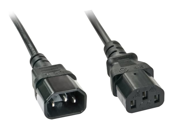 Lindy IEC-Mains Extension Cable - Strømkabel - IEC 60320 C14 til power IEC 60320 C13 - 2 m - svart