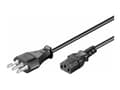 Miniatyrbilde 2 av 5: MicroConnect - Strømkabel - type L (hann) til power IEC 60320 C13 - AC 250 V - 10 A - 3 m - svart - Italia