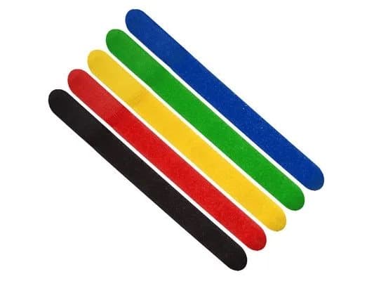MediaRange MRCS302, Borrelås-kabelbånd, Nylon, Sort, Blå, Grønn, Rød, Gult, 215 mm, 16 mm, 5 stykker
