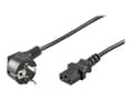 Miniatyrbilde 1 av 4: MicroConnect - Strømkabel - power IEC 60320 C13 rett til power CEE 7/7 (hann) vinklet - AC 250 V - 10 A - 10 m - svart