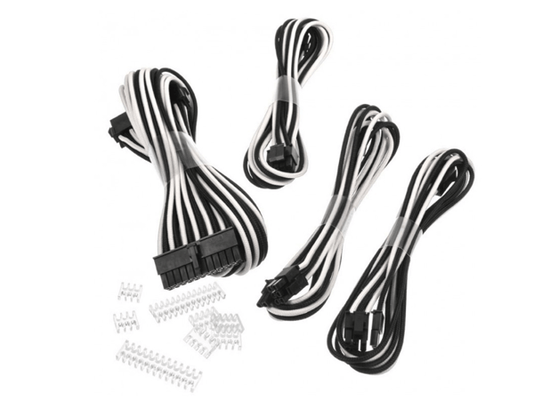 Phanteks Extension Cables Combo, 0,5 m, Rett, Rett, Sort, Hvit, Hovedkort, RoHS
