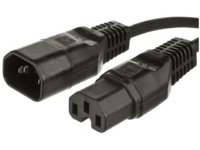 MicroConnect - Strømforlengelseskabel - IEC 60320 C14 til IEC 60320 C15 - AC 250 V - 10 A - 50 cm - svart