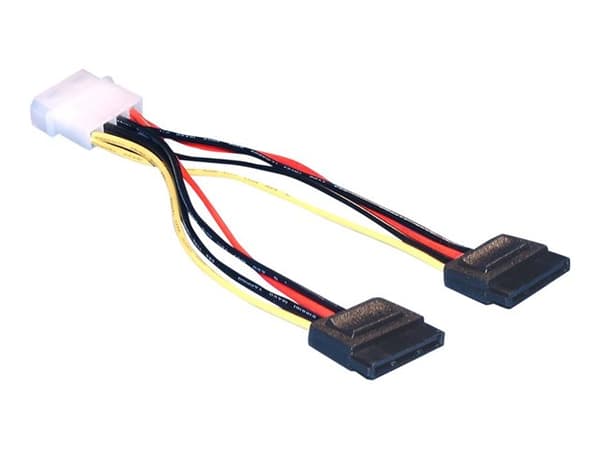 Delock - Strömkabel - SATA-ström (hane) till 4 pin intern effekt (hane) - 10 cm - för Delock PCI Express Card