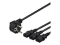 Miniatyrbilde 2 av 5: DELTACO - Strømkabel - power CEE 7/7 (hann) til power IEC 60320 C13 - 250 V - 10 A - 3 m - svart