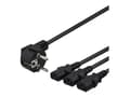 Miniatyrbilde 1 av 5: DELTACO - Strømkabel - power CEE 7/7 (hann) til power IEC 60320 C13 - 250 V - 10 A - 3 m - svart